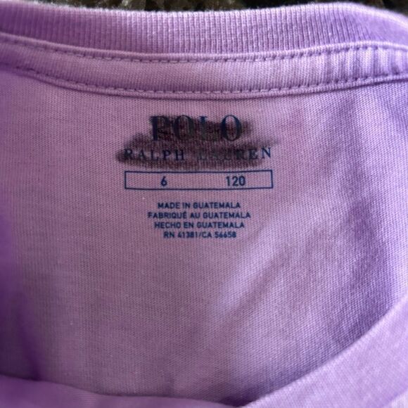 Polo Ralph Lauren Girl's T-Shirt Winter Theme Purple - Picture 3 of 5